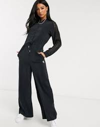 Adidas originals by fiorucci jumpsuit womens sz large black white ed8779. Jumpsuit Adidas Originals By Originals