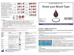 know your blood type health home test