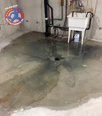 sewage backup from floor drain in