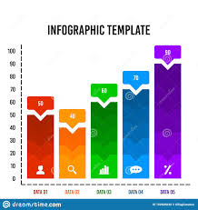 Colorful Chart Bar Infographic Design Template Stock