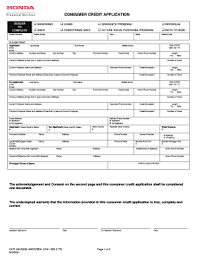 Fill out our nissan finance application to save time at our orlando dealer. 21 Printable Consumer Credit Application Form Templates Fillable Samples In Pdf Word To Download Pdffiller