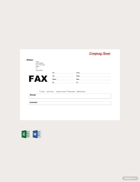 fax cover sheet template in excel word