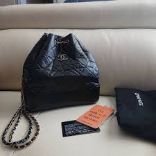 gabrielle leather backpack chanel black