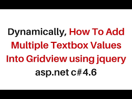 dynamically add multiple textbox using