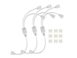 Supernight Led Strip Splitter Connector 4 Pins 1 To 2 Y Splitter Cables For 5050 3528 Rgb Led Light Strip With 9 Male 4 Pin Plugs 3 Pack Newegg Com
