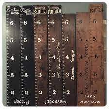 Wood Growth Chart Ruler Personalized Our Growing Family