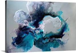 Aqua Waters Wall Art Canvas Prints