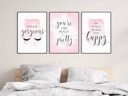 Girl Bedroom Prints Set Of 3 Teenage