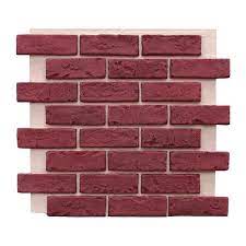 Deep Red Brick Veneer Siding