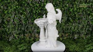 Bird Feeder Angel Resin Figure Statue