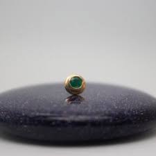 naga body jewelry round emerald