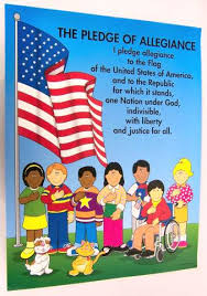 Kids recite pledge of allegiance for free ice cream. Pledge Of Allegiance Chartlet 17 X 22 Carson Dellosa