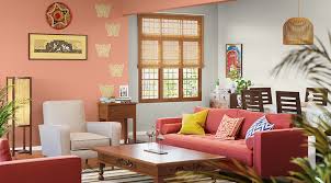 vibrant c peach living room idea