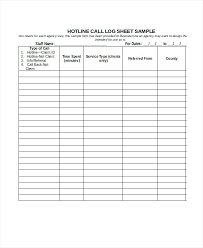 Call Log Sheet Template In Word Daily Format Templates Rightarrow
