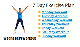 weekly exercise plan for fitness and