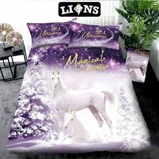 Unicorn Duvet Cover Girls Bedding Set