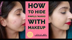 how to hide pimple marks with makeup in