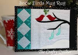 snow birds mug rug tutorial the