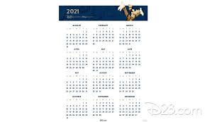 2021 calendar with holidays, notes space, week numbers 2021 or moon phases in word, pdf, jpg, png. Save The Disney Dates With These Printable 2021 Calendars D23