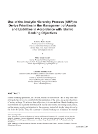 The image below is an illustration of the interfaces to other modules in finance and operations. Pdf Use Of The Analytic Hierarchy Process Ahp To Derive Priorities In The Management Of Assets And Liabilities In Accordance With Islamic Banking Objectives Abdul Ghafar Ismail Academia Edu