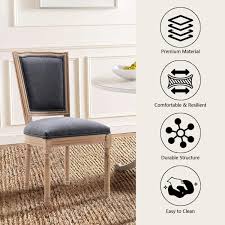 Gray Fabric Upholstered Dining Chair