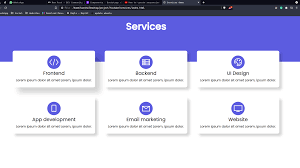 responsive service page using html
