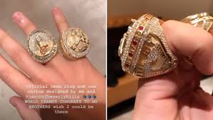 The los angeles lakers unveiled their championship ring from last year's orlando bubble win ahead of opening night against the philadelphia 76ers. Drake Flashes Raptors Championship Ring Alongside His Own Custom Made Us 150 000 Bling Ctv News