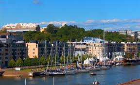 Turku riverside, sailboats