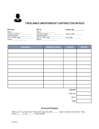 Independent Consultant Invoice Template Apcc2017 Free Freelance