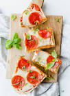basil bread slice pizzas