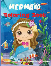 Angler fish, turtles, mantis shrimp and tardigrades. Mermaid Coloring Book Rhea Stokes Buch Jpc
