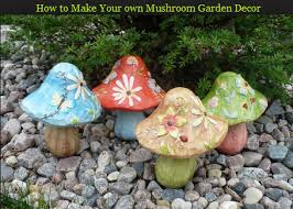 own mushroom garden decor