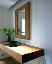 Image result for diy floating wood vanity Rustic bathroom
