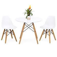 Magical, meaningful items you can't find anywhere else. Best Choice Products Kids Mid Century Modern Dining Room Round Table Set W 2 Armless Wood Leg Chairs White Buy Online In Canada At Desertcart
