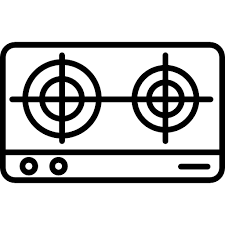 Kitchen stove top, abstract view. Stove Top View Free Icons
