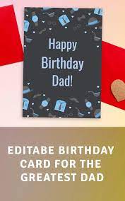 birthday cards for dad customize