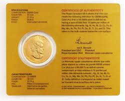 1 oz gold maple leaf coin 99999 gold