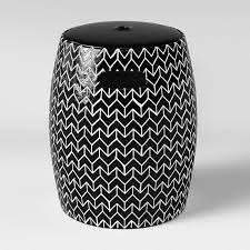 Black And White Ceramic Stool