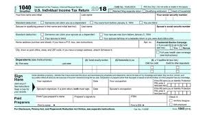 the new postcard size irs form 1040 for