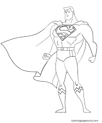 dibujo para colorear de superman gratis