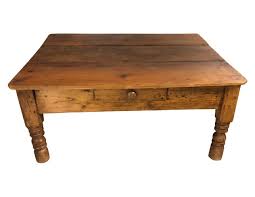 Antique English Pine Coffee Table With