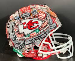 Kansas city chiefs snack helmet colors: Kansas City Chiefs Hand Painted Helmets Fazzino
