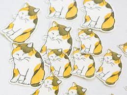 Classiky Washi Flake Stickers kitten by Emi Hoshi - Etsy