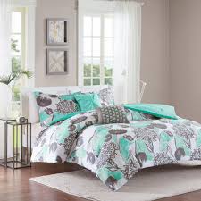 Intelligent Design Lily 5 Piece Aqua Full Queen Comforter