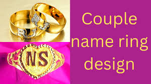 latest couple name gold ring designs