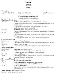    Free High School Student Resume Examples for Teens