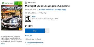 The game features 43 cars and 4 motorcycles. After A Very Long Time You Can Now Finnaly Buy Again Midnight Club Los Angeles This Is The First Time I See A Delisted Game From Years Ago Return To Being Able To Buy