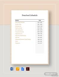 Learn more about creating effective visual schedules for kids from meg proctor. Preschool Schedule Template 8 Free Word Pdf Documents Download Free Premium Templates
