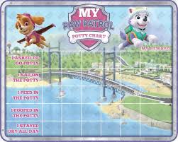 Digital Paw Patrol Girl Potty Training Chart Free Punch Cards High Res Jpg Files Instant Download Not Editable Ready To Print