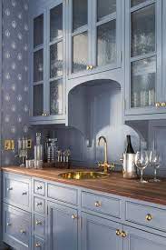 China & curio cabinets having a nice set of china and crystal might have been a status symbol which needed to be shown off and admired back in the day. 40 Blue Kitchen Ideas Lovely Ways To Use Blue Cabinets And Decor In Kitchen Design